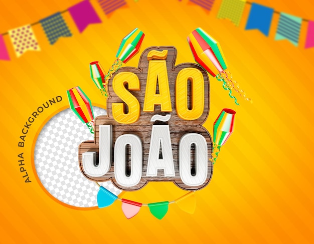 Premium PSD | Festas juninas de sao joao brazil realistic 3d rendering