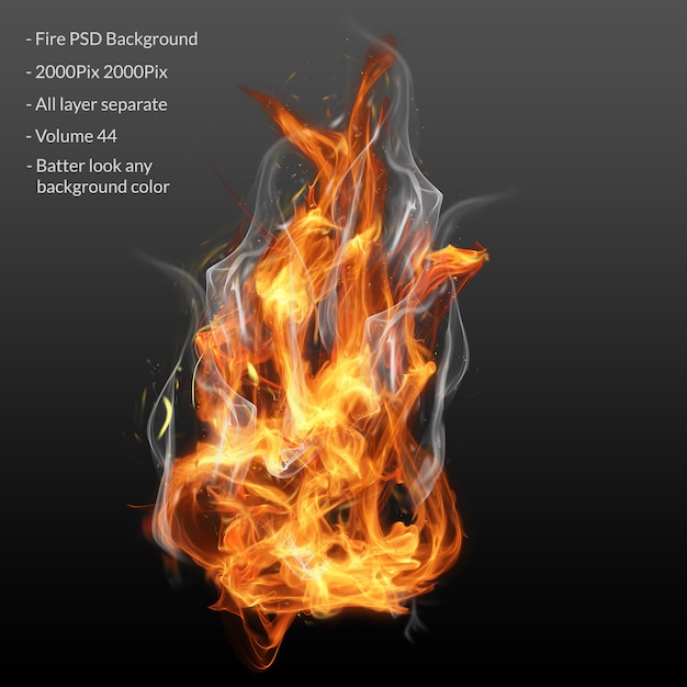 Fire flames effect layer | Premium PSD File
