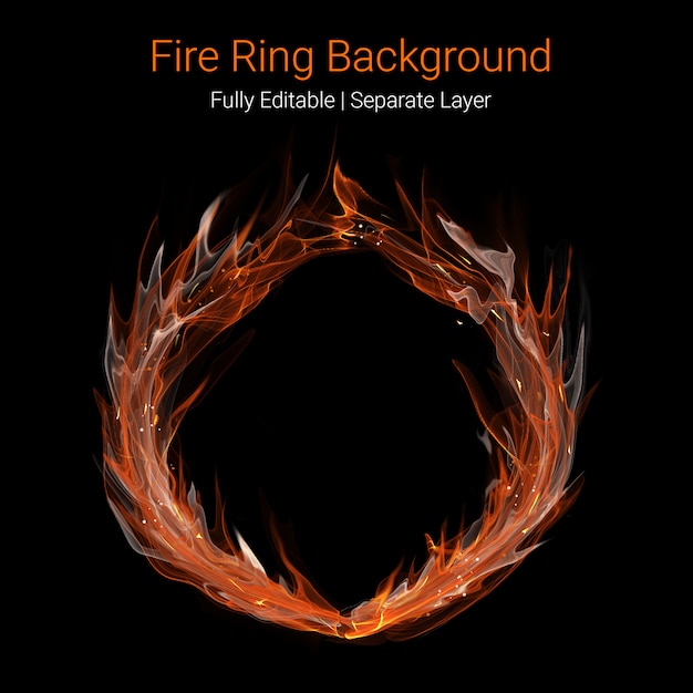 Premium Psd Fire Ring Background