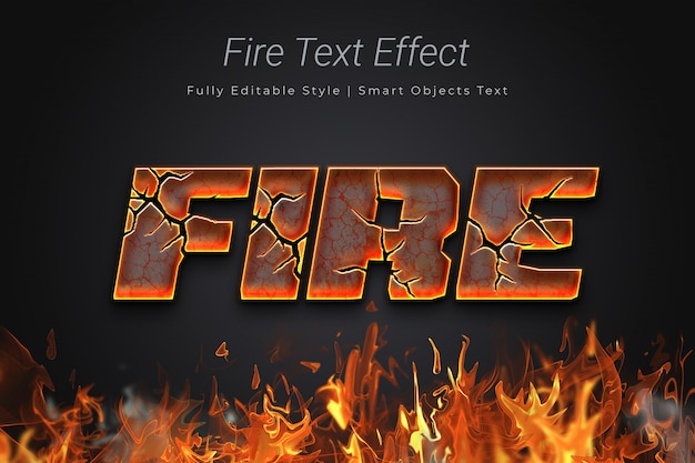 Fire text effect | Premium PSD File