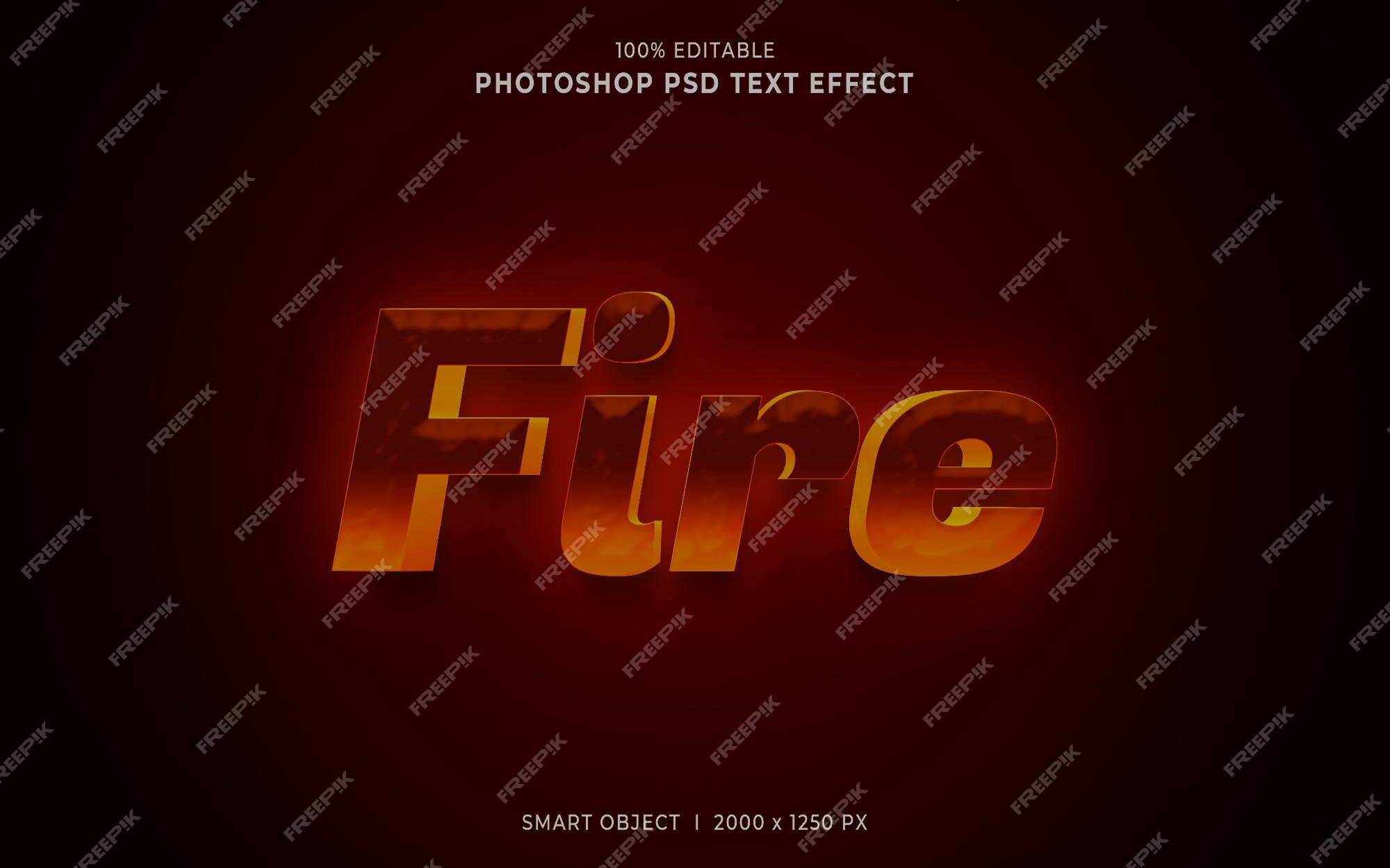 Premium PSD | Fire text style effect