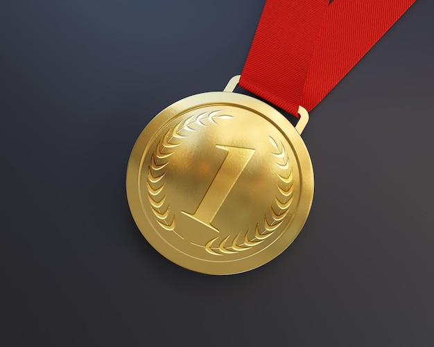 Download Free PSD | First place gold medal mockup
