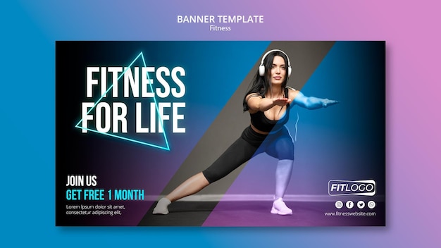 Free Psd Fitness Trainer Banner Template