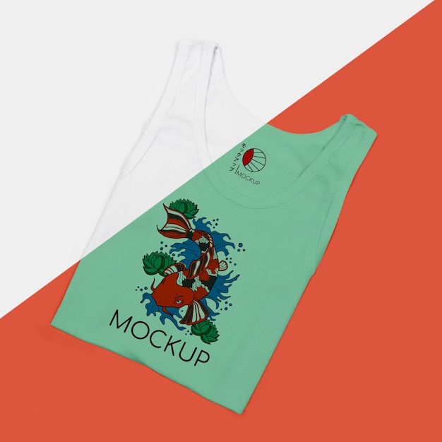 Download Free PSD | Flat lay of t-shirt concept mock-up