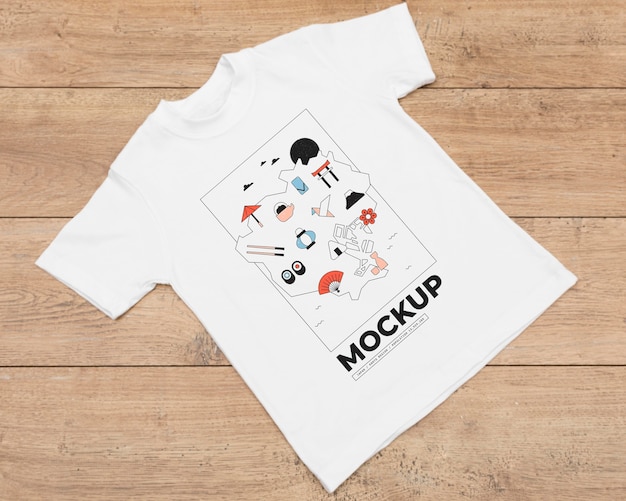 Download Free PSD | Flat lay of t-shirt concept mock-up