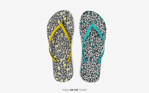 Download Flip flop slippers mockup top view | Premium PSD File