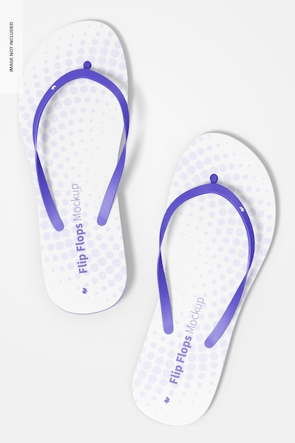 Premium PSD | Flip flops mockup, top view