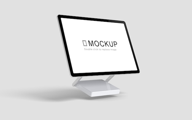 Download Premium PSD | Floating desktop screen mockup