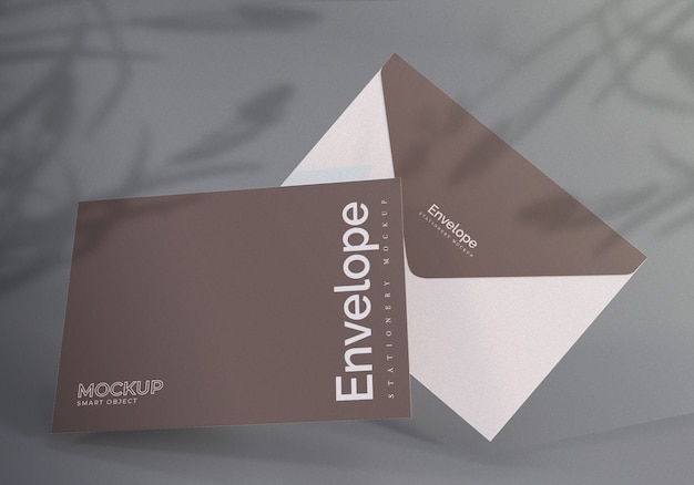 Download Floating envelope design mockup | Premium PSD File