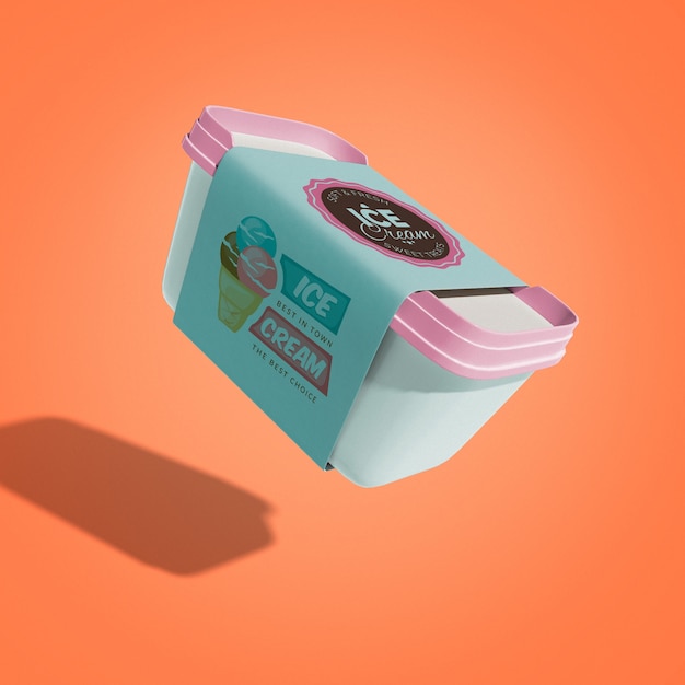 Download Free PSD | Floating ice cream mockup