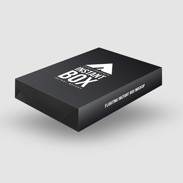 Floating instant box mockup PSD file | Premium Download