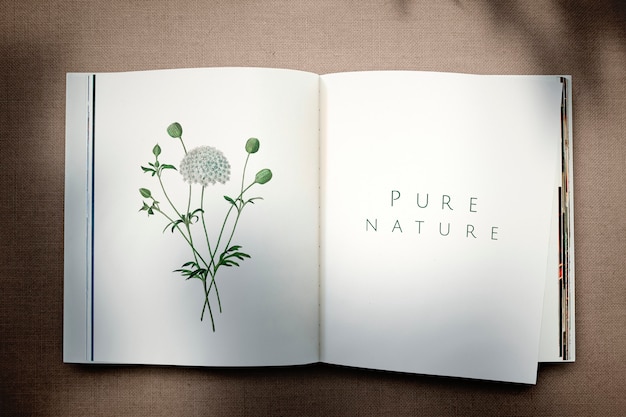 Download Floral magazine mockup with blank space | Free PSD File
