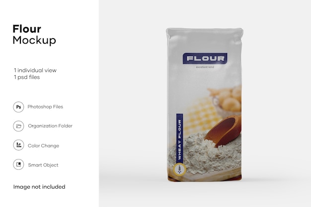 Download Premium PSD | Flour package mockup