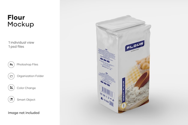 Download Premium PSD | Flour package mockup