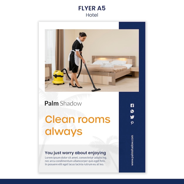 Free PSD | Flyer for hotel reservation