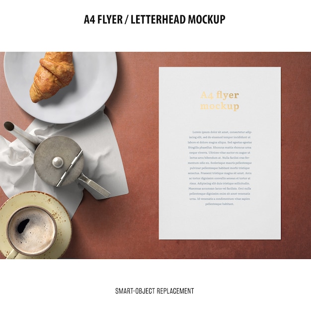Download Flyer or letterhead mockup PSD file | Free Download