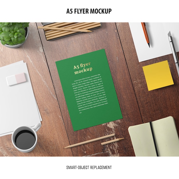 Download Flyer mockup in a desktop PSD file | Free Download