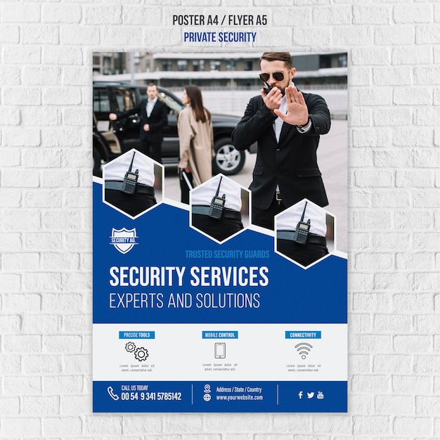 Free Psd Flyer Security Services Template