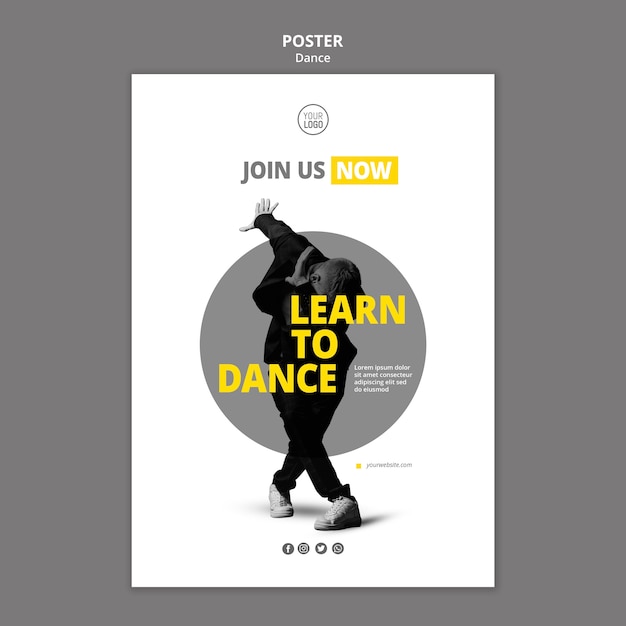 Dance Class Flyer Template from image.freepik.com