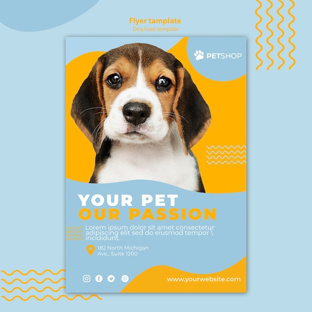 Free Psd Flyer Template Theme For Pet Shop