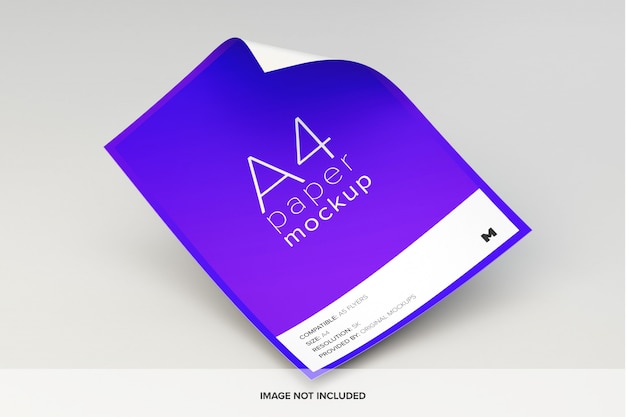 Download Premium Psd Flying A4 Paper Mockup PSD Mockup Templates