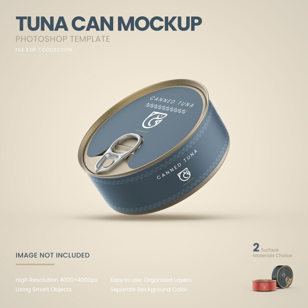 Download Premium Psd Flying Tuna Can Mockup PSD Mockup Templates