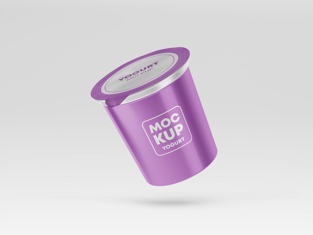 Download Free Flying Yogurt Packaging Mockup Premium Psd File PSD Mockups.