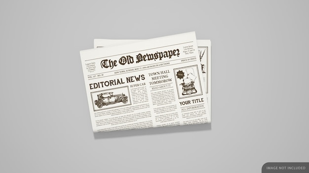 Premium Psd Folded Newspaper Mockup