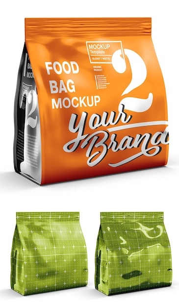 Download Premium Psd Food Bag Mockup Design In 3d Rendering