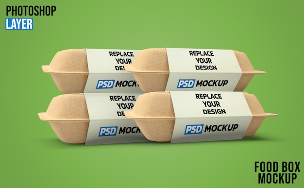 Download Food boxes 3d rendering mockup | Premium PSD File