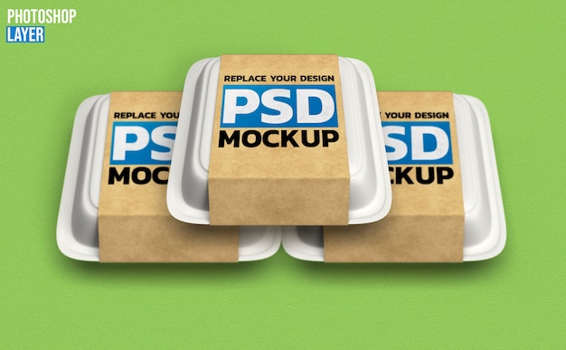 Download Premium PSD | Food boxes mockup