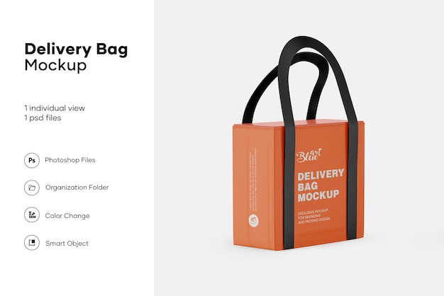 Download Premium PSD | Food delivery bag mockup isolated