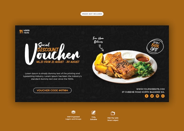 Premium Psd Food Menu And Restaurant Gift Voucher Template