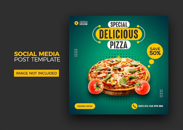 Premium Psd Food Menu And Restaurant Pizza Social Media Post Template