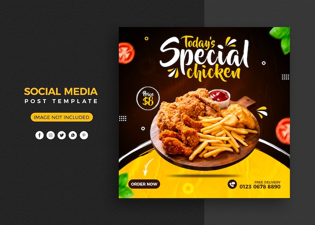 Premium PSD | Food menu and restaurant social media post and instagram ...