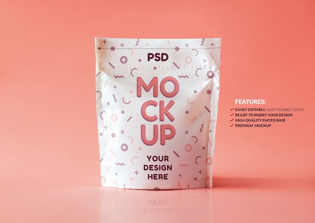 Download Premium Psd Food Packaging Mockup For Snack Branding Or Design