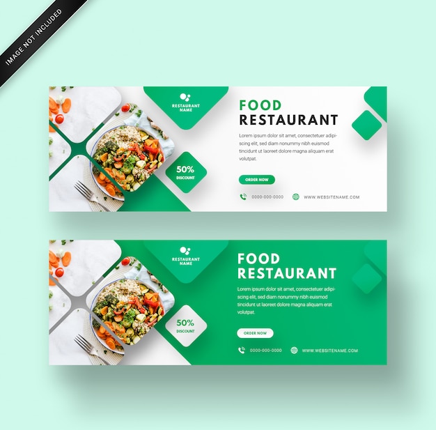Premium Psd Food Restaurant Web Banner Template With A Modern Elegant 3d Design