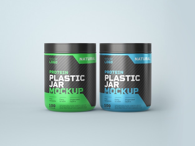 Download Premium Psd Food Supplement Plastic Jar Mockup PSD Mockup Templates
