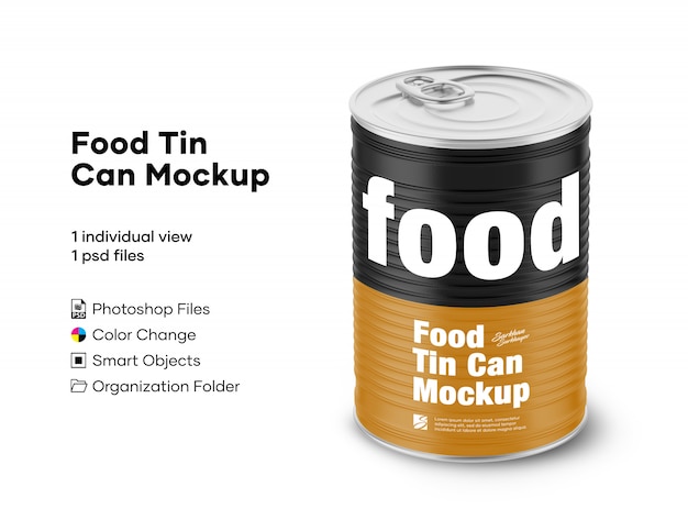 Download Premium Psd Food Tin Can Mockup