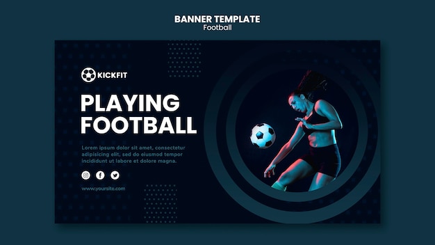 Free PSD | Football banner template