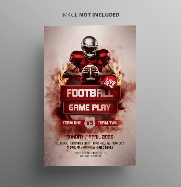 Football sport event flyer template Premium Psd