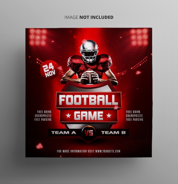 Super Bowl Party Flyer Template Free from image.freepik.com