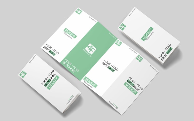 Download Premium Psd Four Fold Brochure Mockup