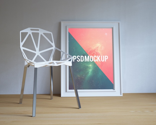 Download Free Psd Frame On Floor Mock Up