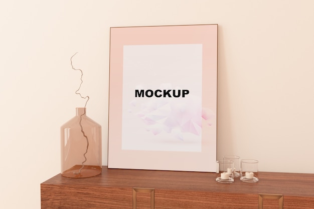 Download Frame Mockup Above Cupboard Free Psd File PSD Mockup Templates