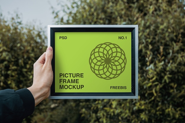 Download Frame mockup in nature | Premium PSD File