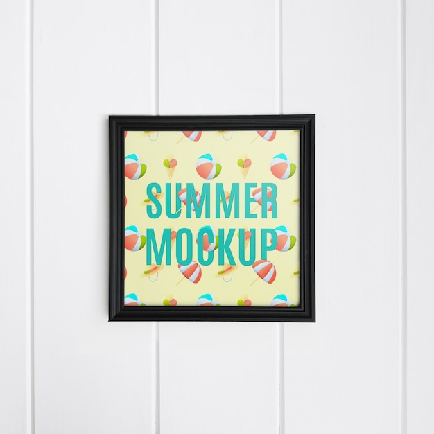 Download Free PSD | Frame mockup on wall
