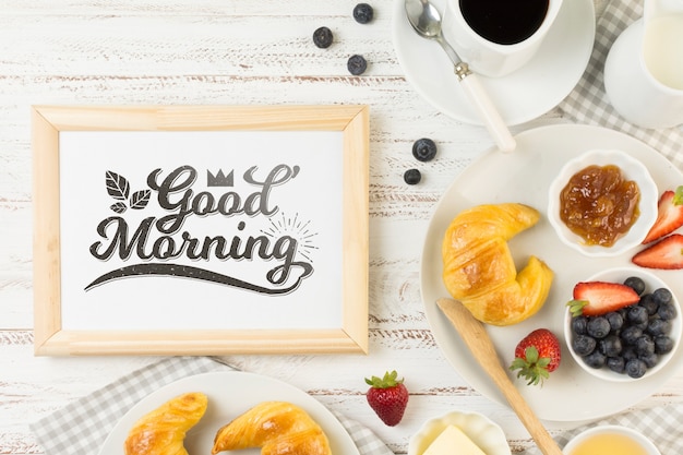 Download Frame Mockup With Breakfast Concept Psd Template Amazing Logo Mockups Free And Premium PSD Mockup Templates