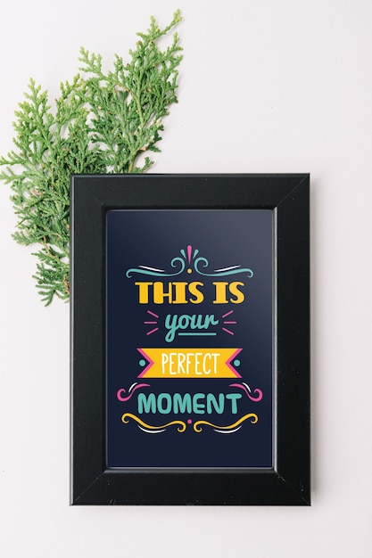 Download Frame mockup with nature concept for quotes PSD file ...