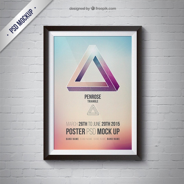Download Frame mockup with poster PSD file | Free Download PSD Mockup Templates